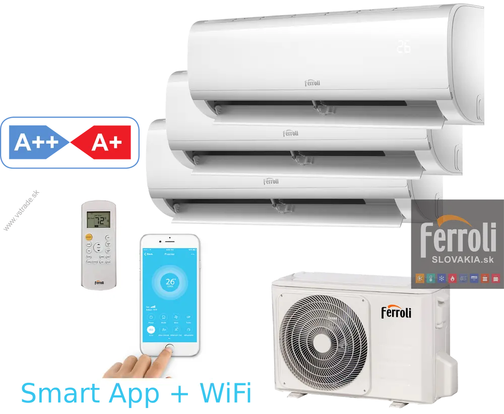 FERROLI GIADA M 27-3  Triple Split  - 3x2,6 kW, 3x9000 BTU
